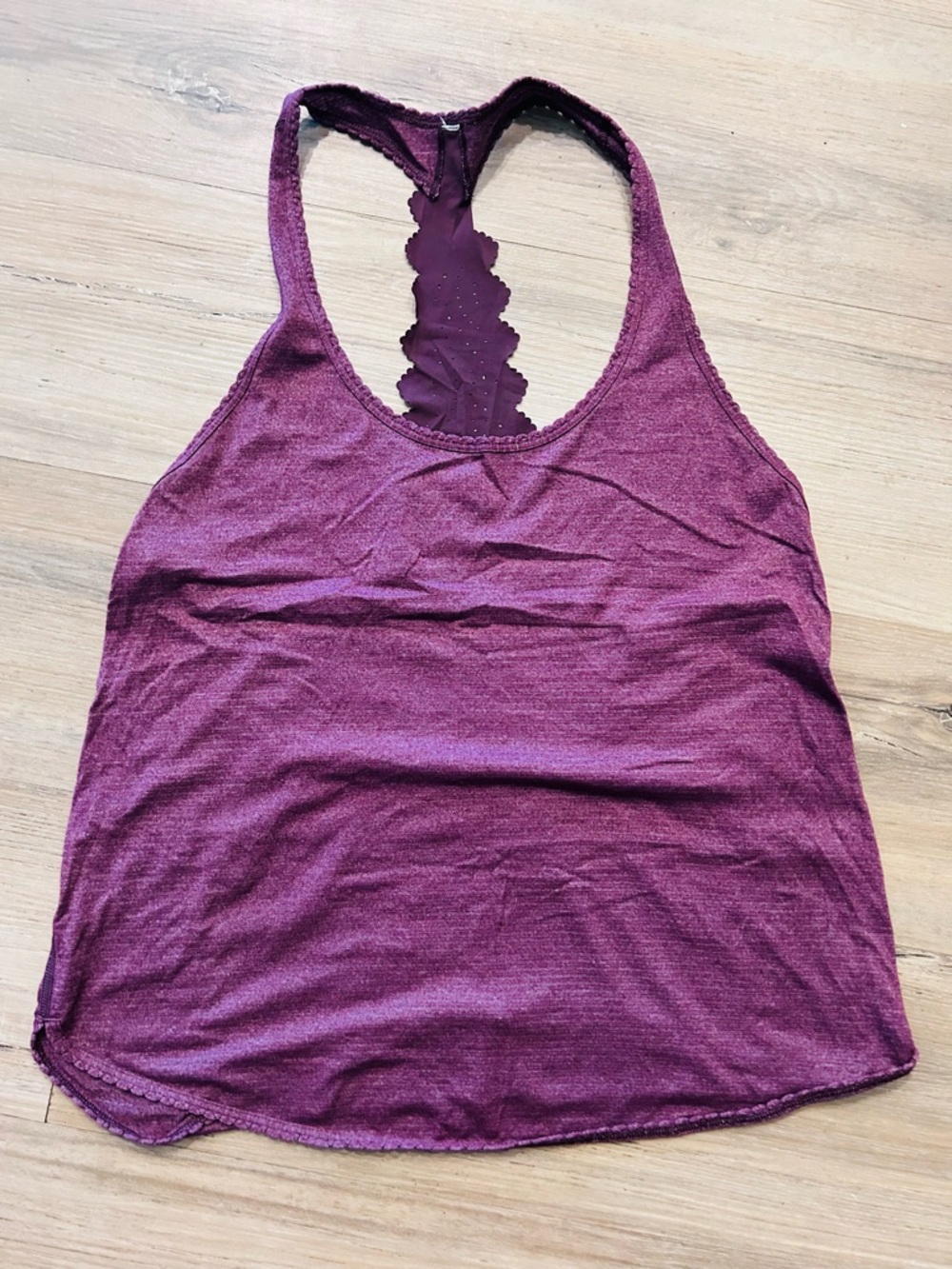 lululemon athletica Plum Racerback Tank with Scalloped Back